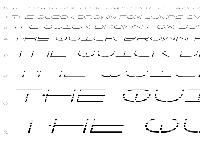 Factor font waterfall