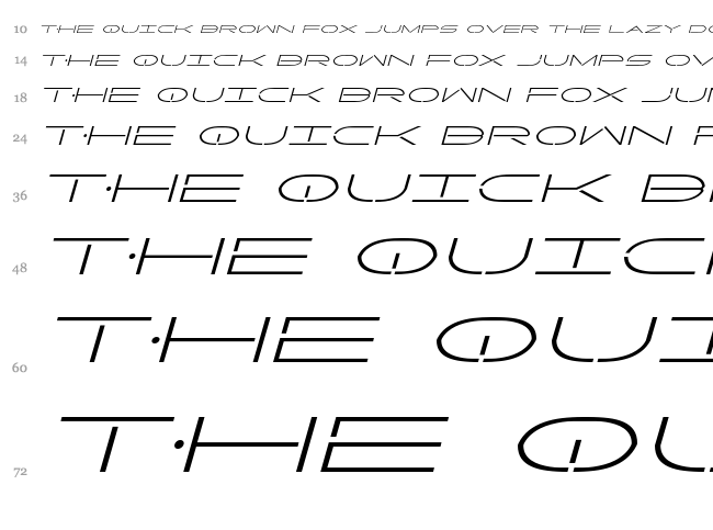 Factor font waterfall
