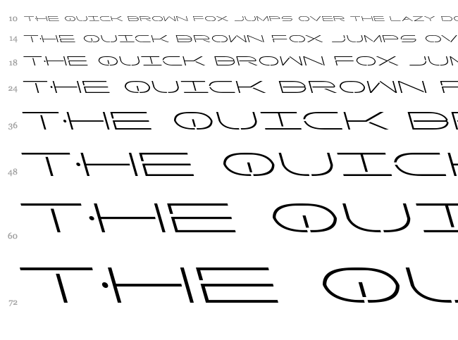 Factor font waterfall
