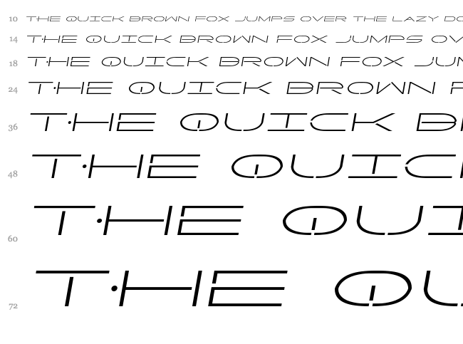 Factor font waterfall