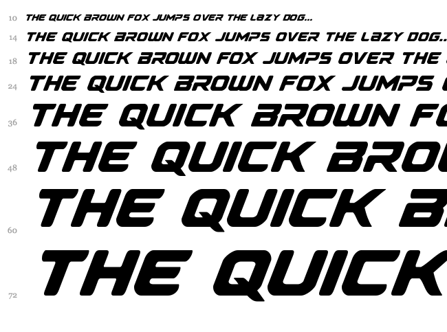 Falcon Punch font waterfall