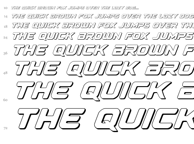 Falcon Punch font waterfall