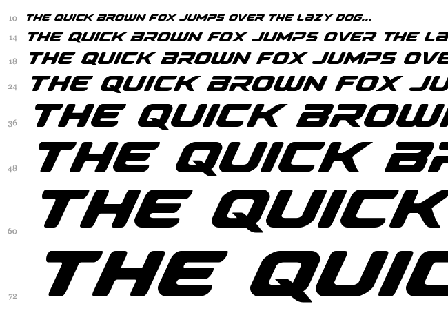 Falcon Punch font waterfall