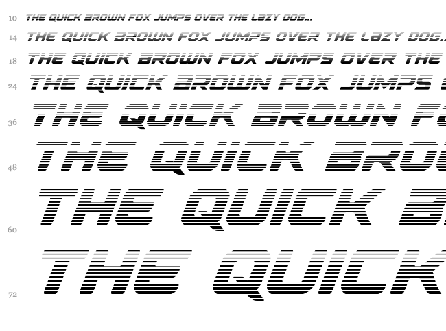 Falcon Punch font waterfall