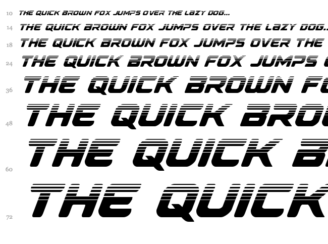 Falcon Punch font waterfall