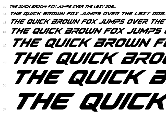 Falcon Punch font waterfall