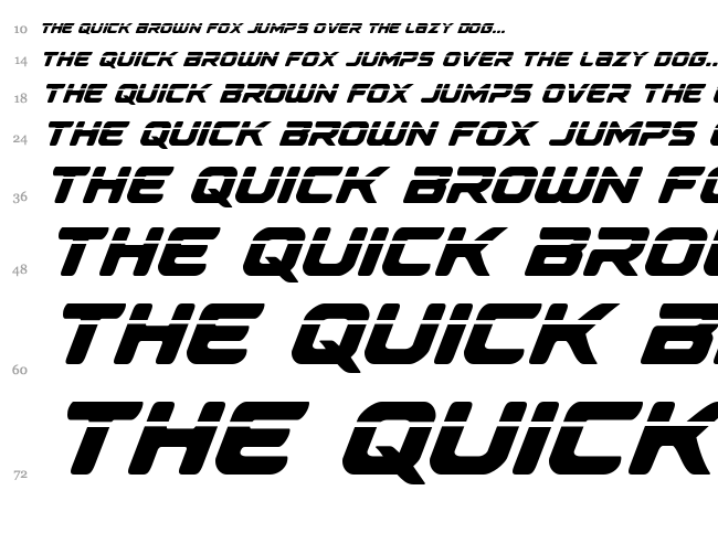 Falcon Punch font waterfall