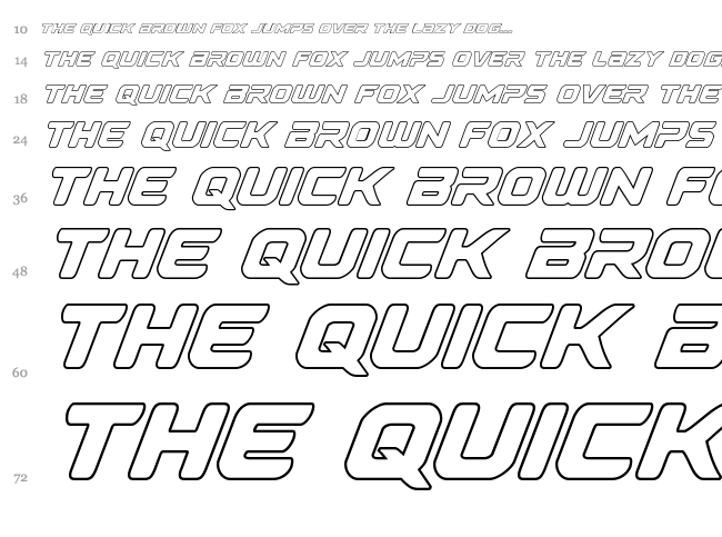 Falcon Punch font waterfall