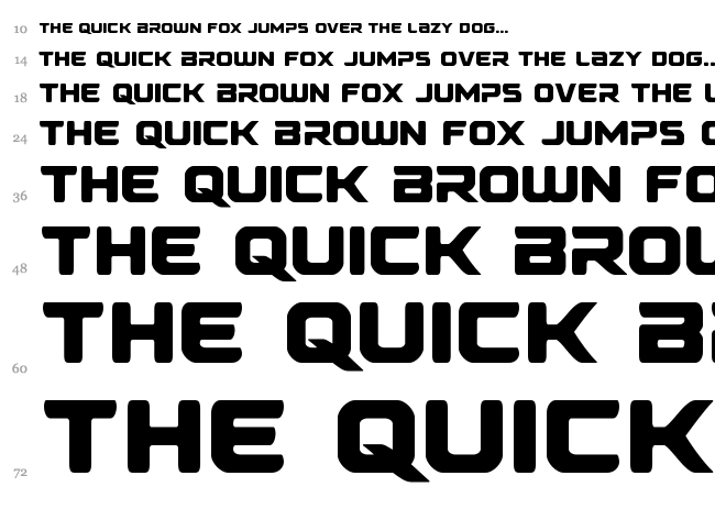 Falcon Punch font waterfall