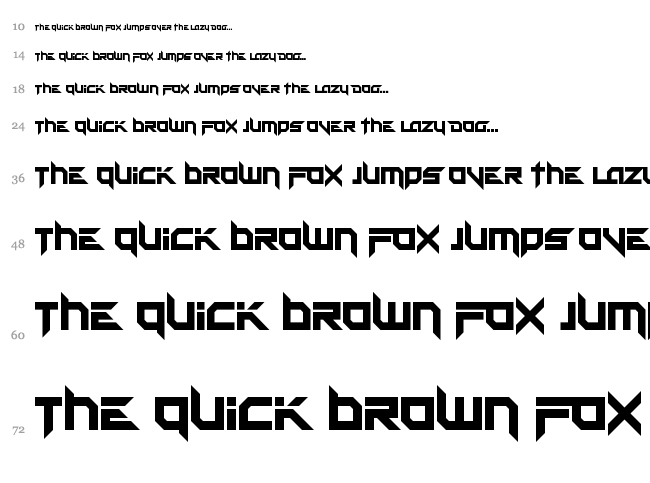 Fatality's Edge font waterfall