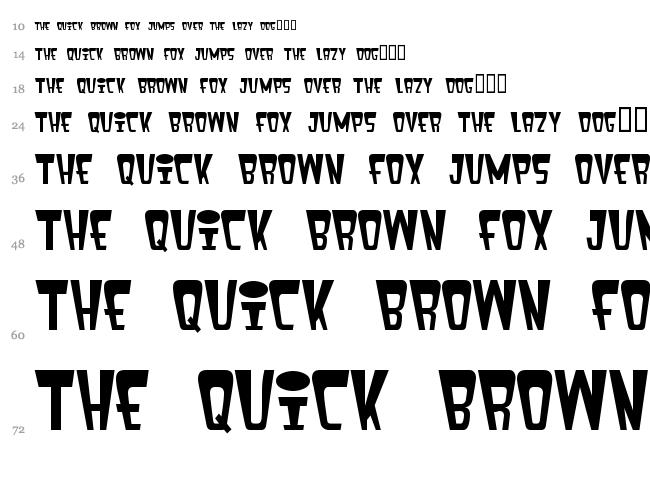 Fenix Header font waterfall