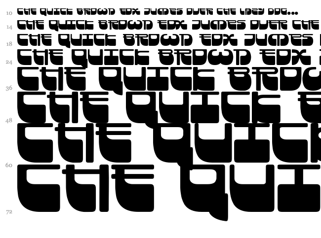 Frigate font waterfall