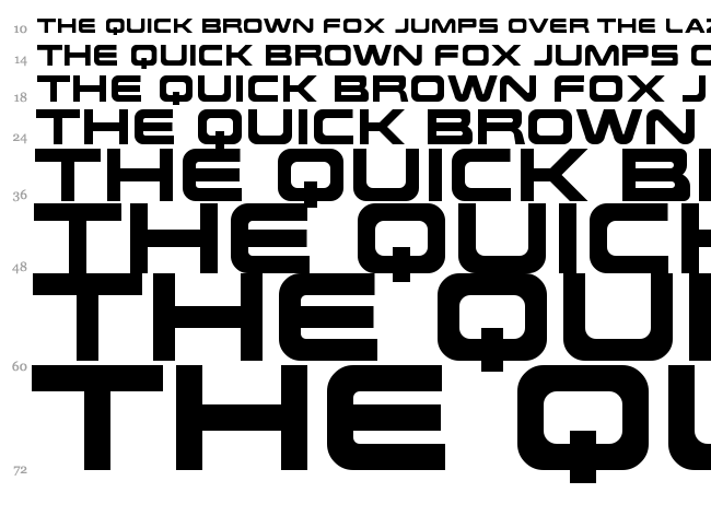 Future Earth font waterfall