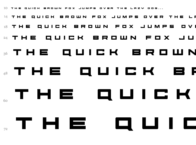 Future Forces font waterfall