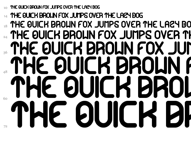 Future font waterfall