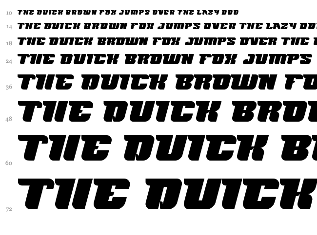 Futurism font waterfall
