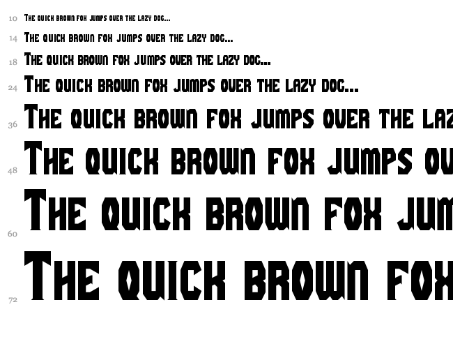 Gaiking font waterfall