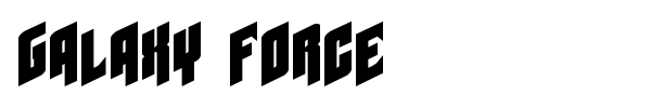Galaxy Force font preview