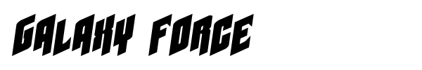 Galaxy Force font preview