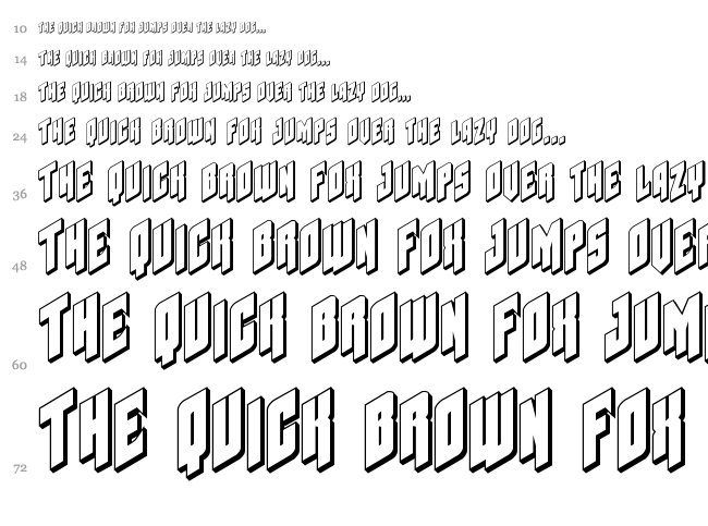 Galaxy Force font waterfall
