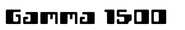 Gamma 1500 font