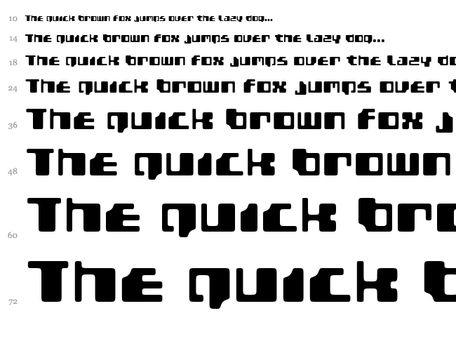 Gamma 1500 font waterfall