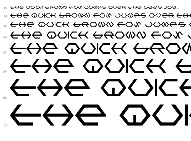 Gamma Sentry font waterfall