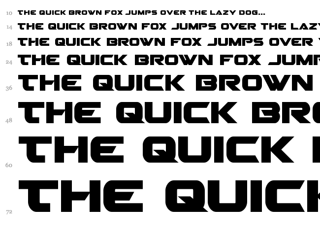 Gemina 2 font waterfall