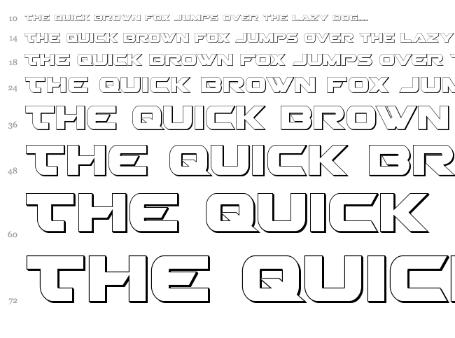 Gemina 2 font waterfall