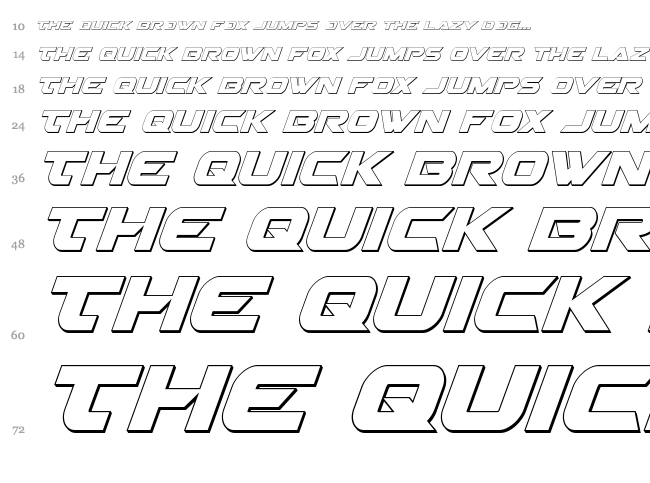 Gemina 2 font waterfall