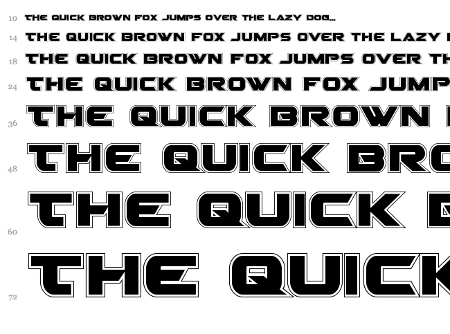Gemina 2 font waterfall