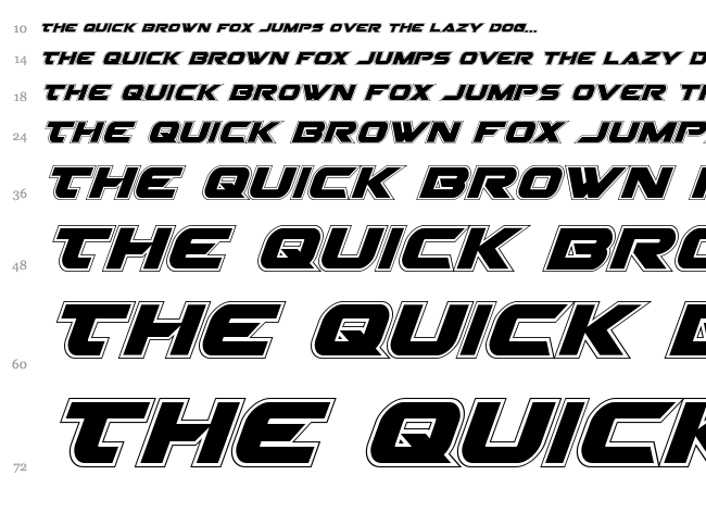 Gemina 2 font waterfall