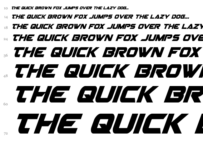 Gemina 2 font waterfall