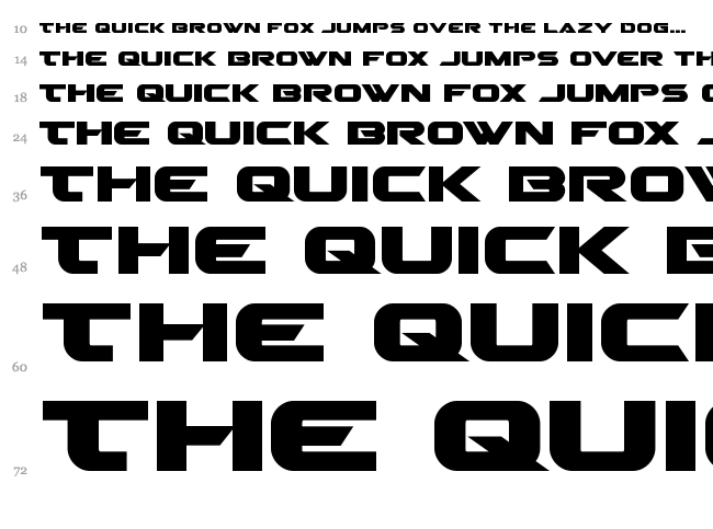 Gemina 2 font waterfall