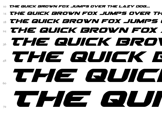 Gemina 2 font waterfall