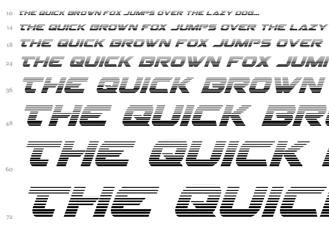 Gemina 2 font waterfall
