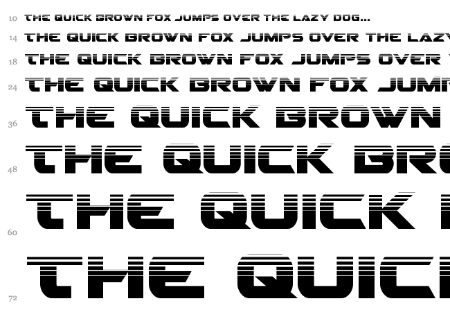 Gemina 2 font waterfall