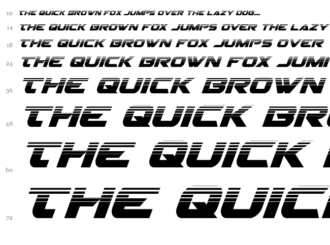 Gemina 2 font waterfall