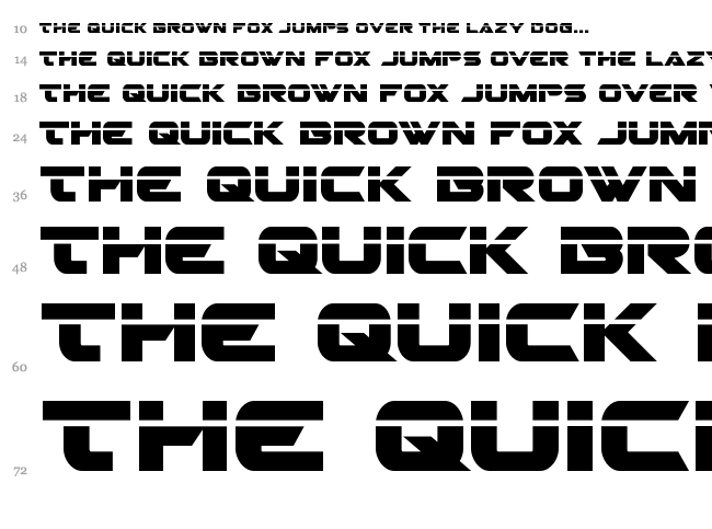 Gemina 2 font waterfall
