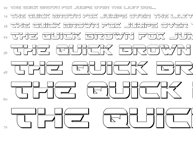 Gemina 2 font waterfall