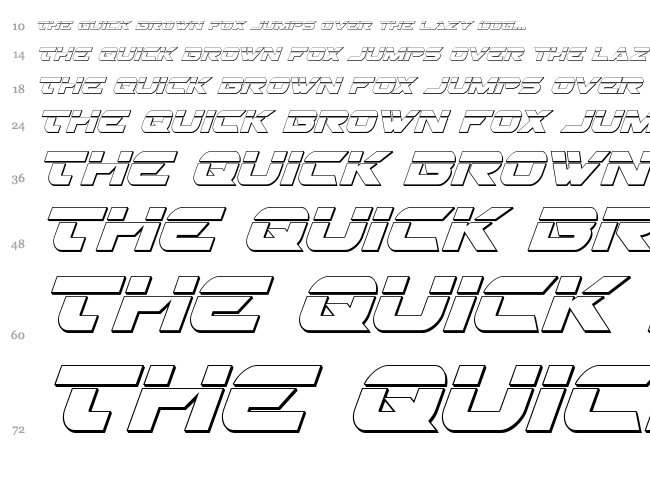 Gemina 2 font waterfall