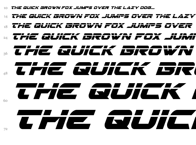 Gemina 2 font waterfall