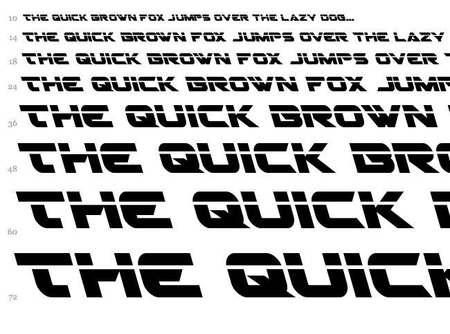 Gemina 2 font waterfall