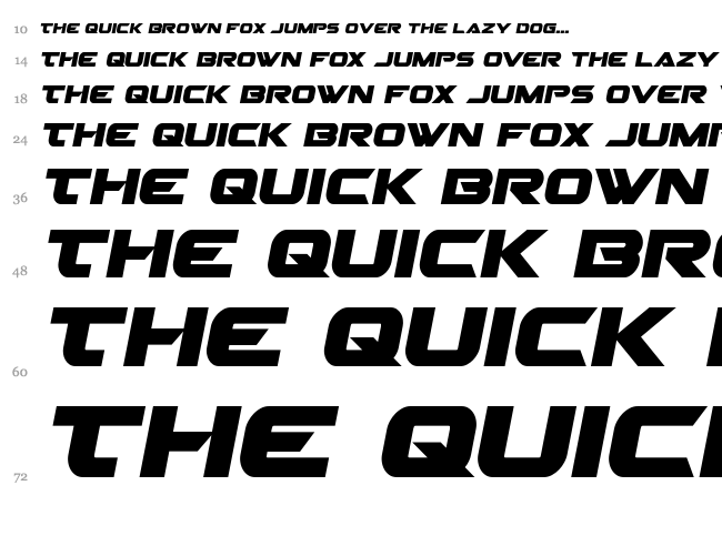 Gemina 2 font waterfall