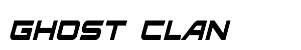 Ghost Clan font preview