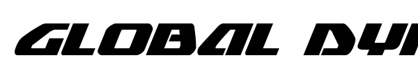 Global Dynamics font preview