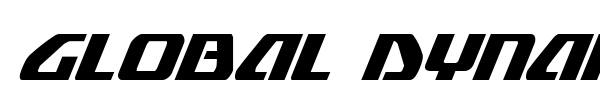 Global Dynamics font preview