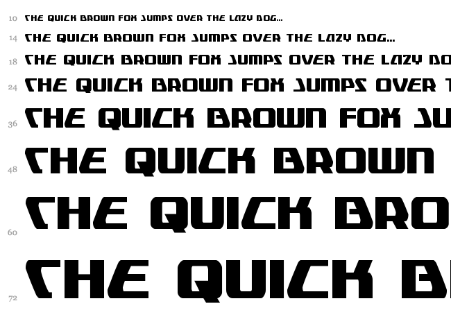 Global Dynamics font waterfall