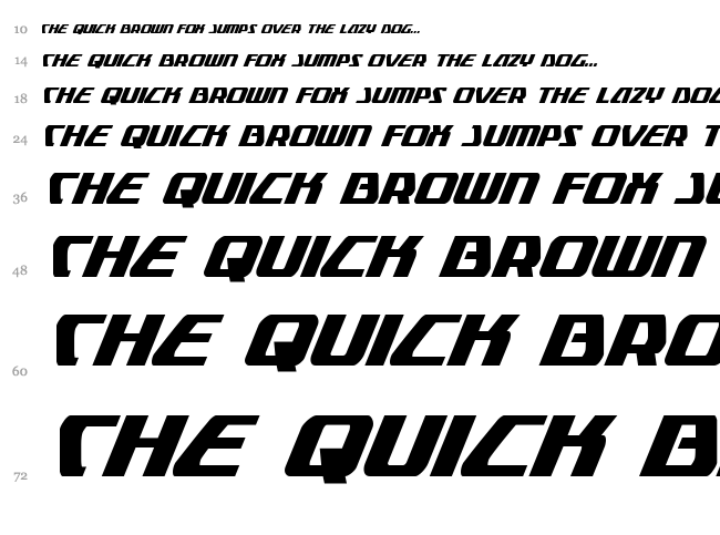 Global Dynamics font waterfall