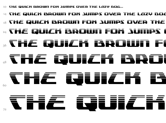 Global Dynamics font waterfall